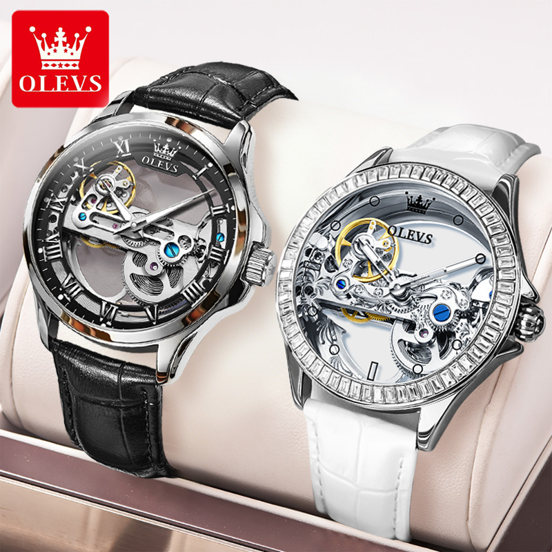 Luxury Watch Life - OLEVS Couple Watches Original Fully Transparent
