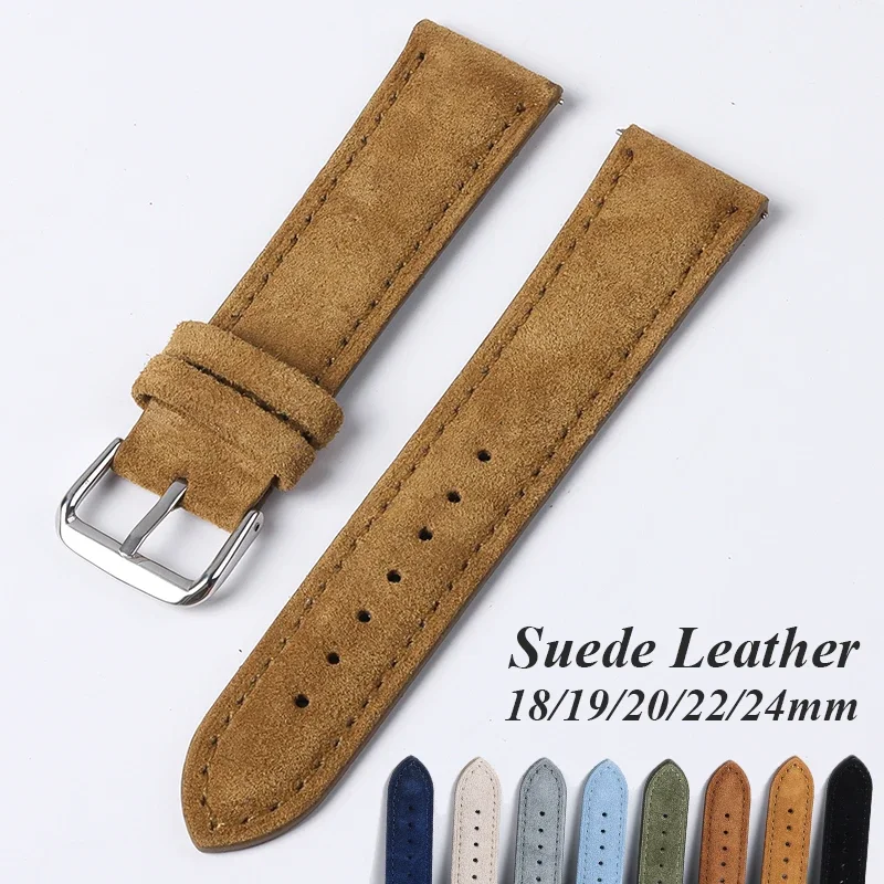 Luxury Watch Online - Suede Genuine Leather Watchband for Seiko