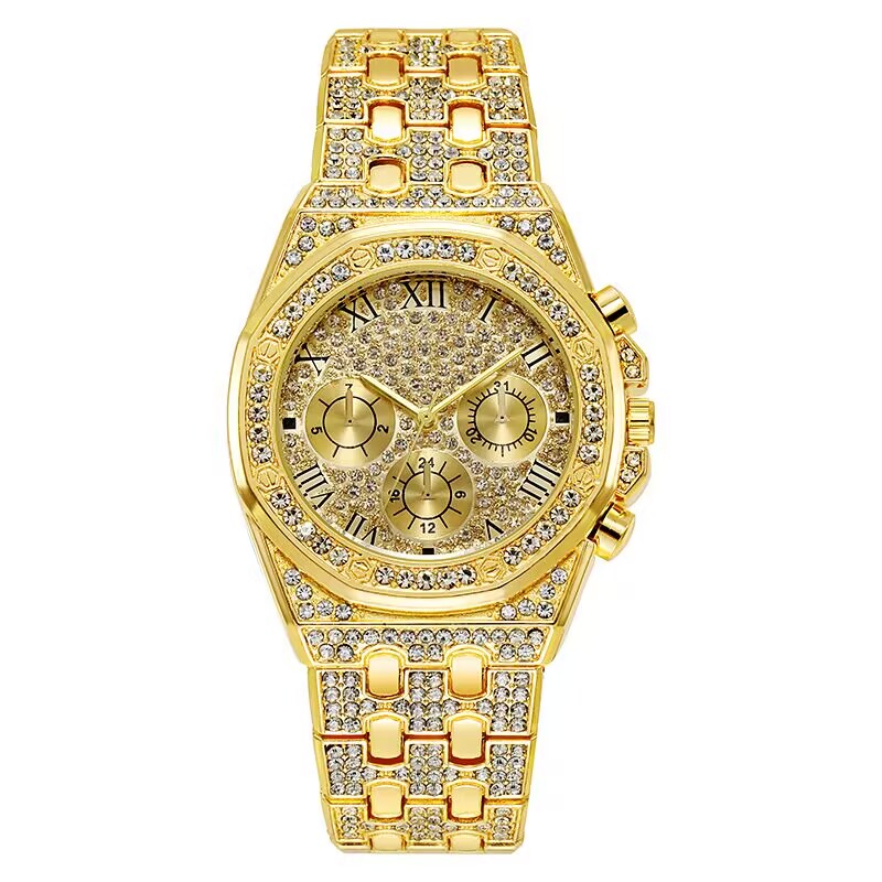 1pc Hip Hop Full Of Rhinestone - Luxury Watch Sale recension och pris