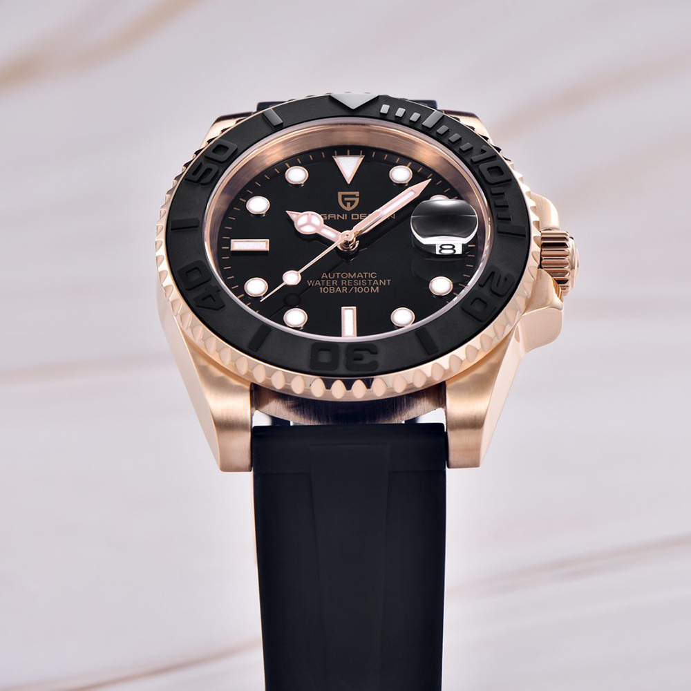 PAGANI DESIGN Automatic Watch  - Luxury Watch Rubber Strap recension och pris