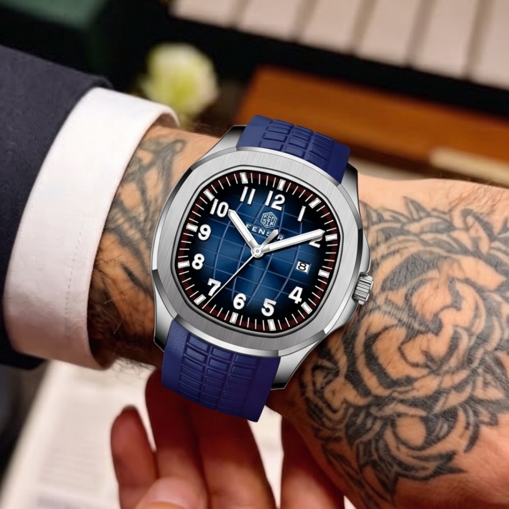 Light Luxury Men's Quartz Watc - Luxury Watch Rubber Strap recension och pris