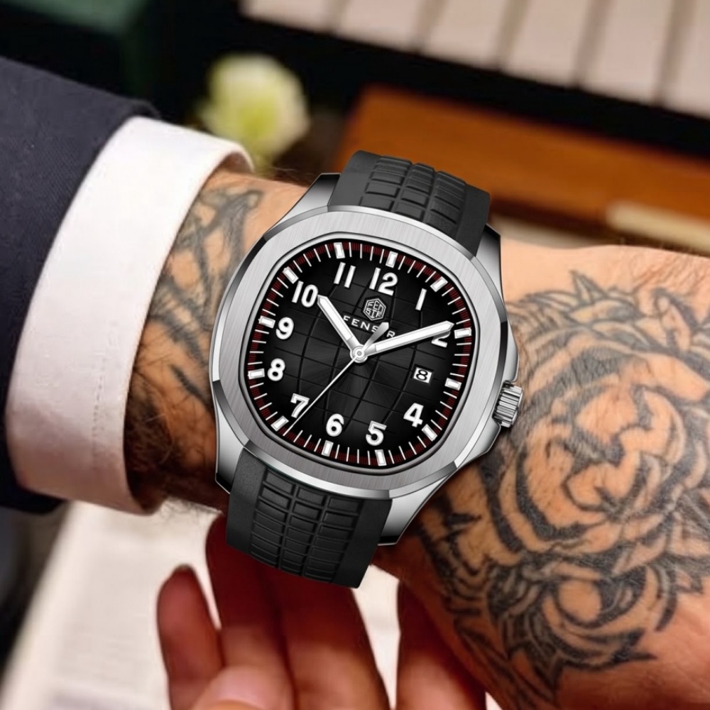 Light Luxury Men's Quartz Watc - Luxury Watch Rubber Strap recension och pris