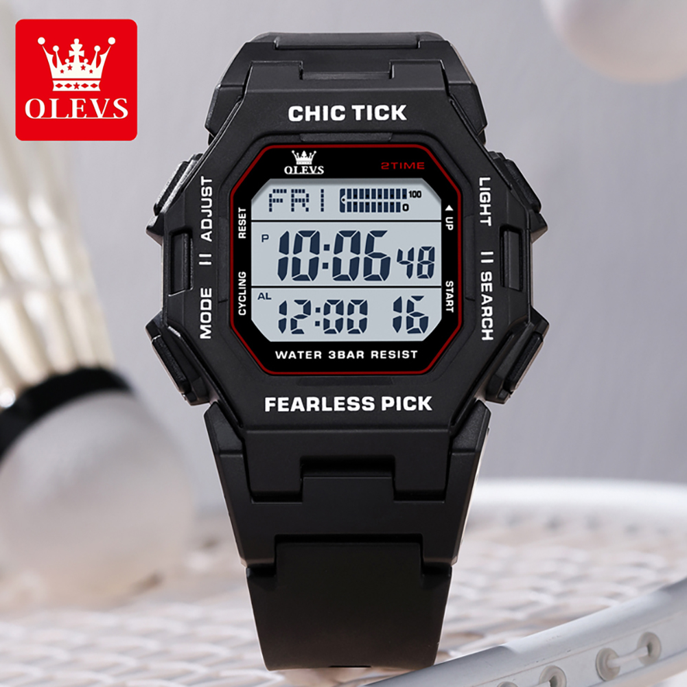 OLEVS 1119 Watches Man Electro - Luxury Watch Rubber Strap recension och pris